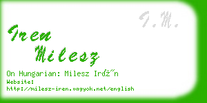 iren milesz business card